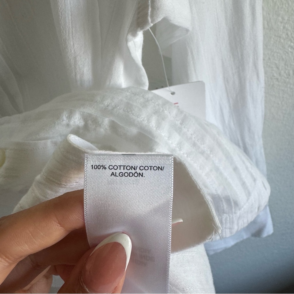 Lucky Brand
Women's Cotton Pleated-Front Shirt White Small NWT - Picture 9 of 9
